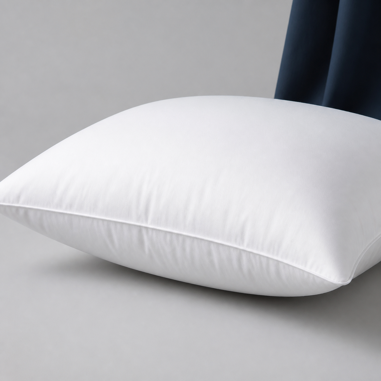 White fiber-filled pillow